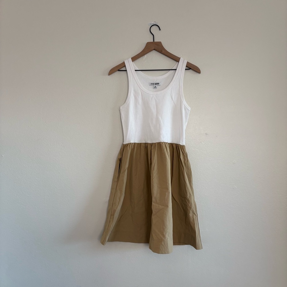 Steve Madden White and Tan Mini Dress | Women’s M